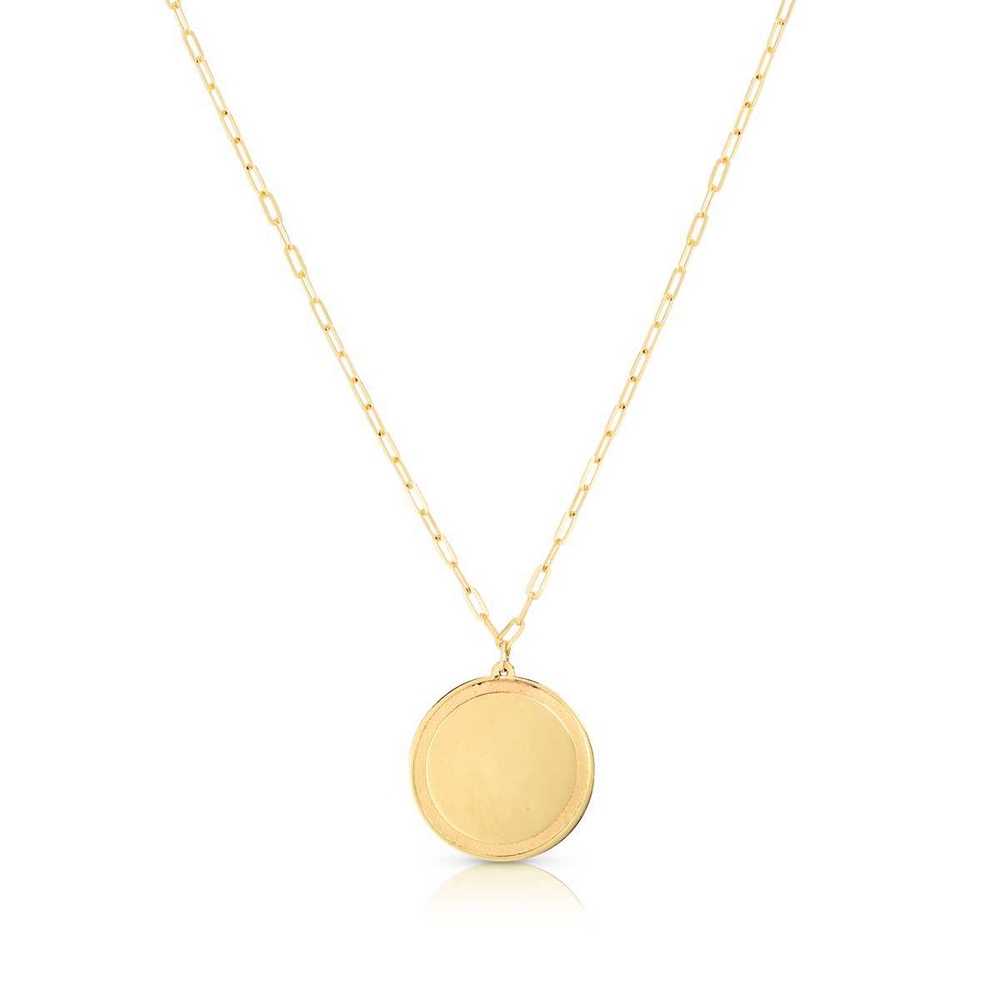 hammered-bordered-yellow-gold-disc-necklace-FDRC11585-NL-YG